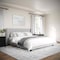Martha Stewart Kay King Upholstered Platform Bed w/Channel Stitched Wingback Headboard/Cushioned Siderails, Gray TW-3WDB03-K-GY-MS - alternate 6